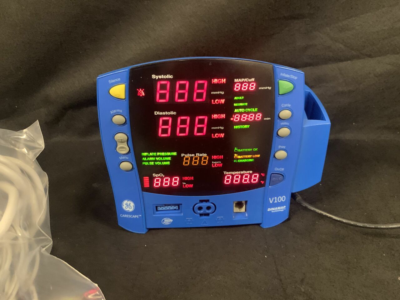 BioMed Certified GE Dinamap V100 Vital Signs Monitor