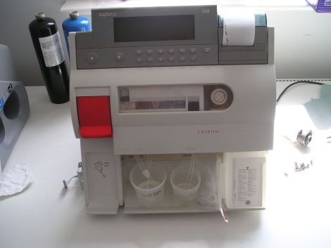 Critical Blood Gas Analysis with the Chiron Rapid 348 Analyzer