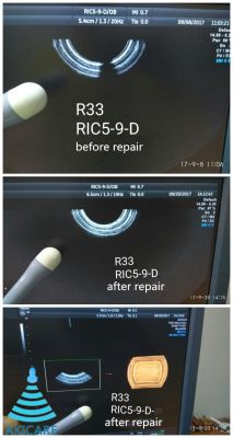 AKICARE RIC5-9-D Broken Ultrasound Transducer for GE